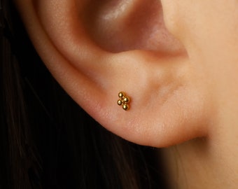 Boucles d'oreilles Labret à dos plat sans fil, 16G/18G/20G, en titane et Nickel, Tragus conque, pour tous les jours