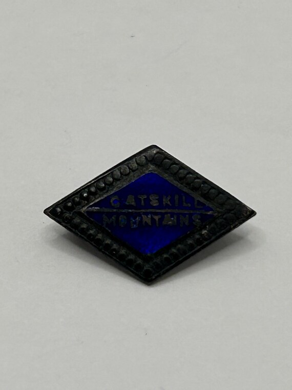 Solid silver Vintage rare Catskill Mountains diam… - image 1