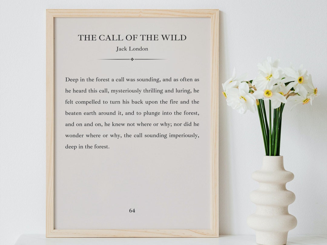 The Call Of The Wild Printable Art Book Quote Page Print Literary Quote the-call-of-the-wild-printable-art-book-quote-page-print-literary-quote
