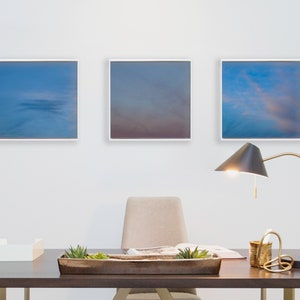 Clouds Digital Art Tryptic