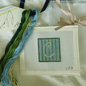 the claire - beginner personalized needlepoint patch kit