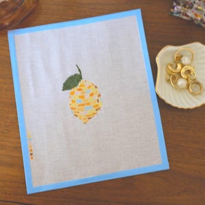 Lemon Disco Needlepoint Canvas | DISCO FRUIT SERIES