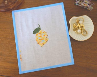 Lemon Disco Needlepoint Canvas | DISCO FRUIT SERIES