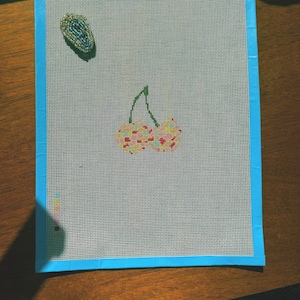 Disco Cherries Needlepoint Canvas | DISCO FRUIT SERIES