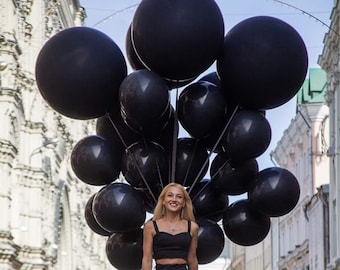 Black Balloons Birthday Party Decorations | Wedding | Bridal Shower Set Balloon Party Supplies