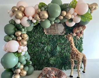 Elegant Sage Green Pink Balloon Garland | Wedding Baby Shower Arch Kit | Birthday Party Decorations