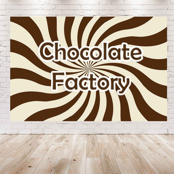 7X5FT Chocolate Factory Birthday Decorations Backdrop | Sweets Theme Background for Any Occasion| Chocolate Party Photo Wall Poster