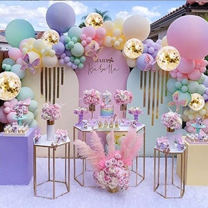 Pastel Colors Balloons Garland Birthday Party Decorations | Baby Shower Room Layout Arch Set Light Macaron Color Balloon Party Supplies