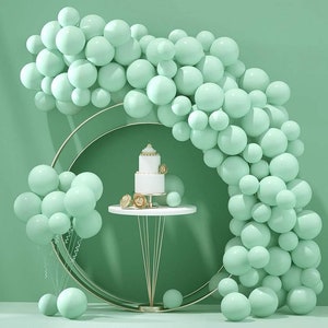 Comprar Oh, Kit de arco de Globos para Baby Shower, decoraciones de  cumpleaños, conjunto de guirnalda de globos para bautismo, suministros de  fiesta, decoración de Globos Beige Retro verde