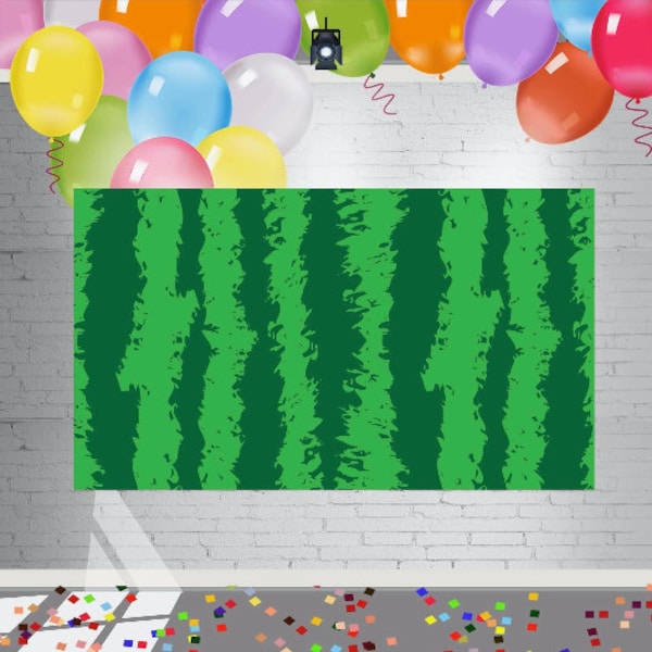 7X5FT Watermelon Party Decorations Backdrop | Green Watermelon Theme Background for Any Occasion| Watermelon Party Photo Wall Poster