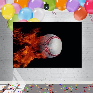 7x5FT  Baseball Birthday Decorations Backdrop | Sport Game Theme Background for Any Occasion| Baseball Photo Wall Poster