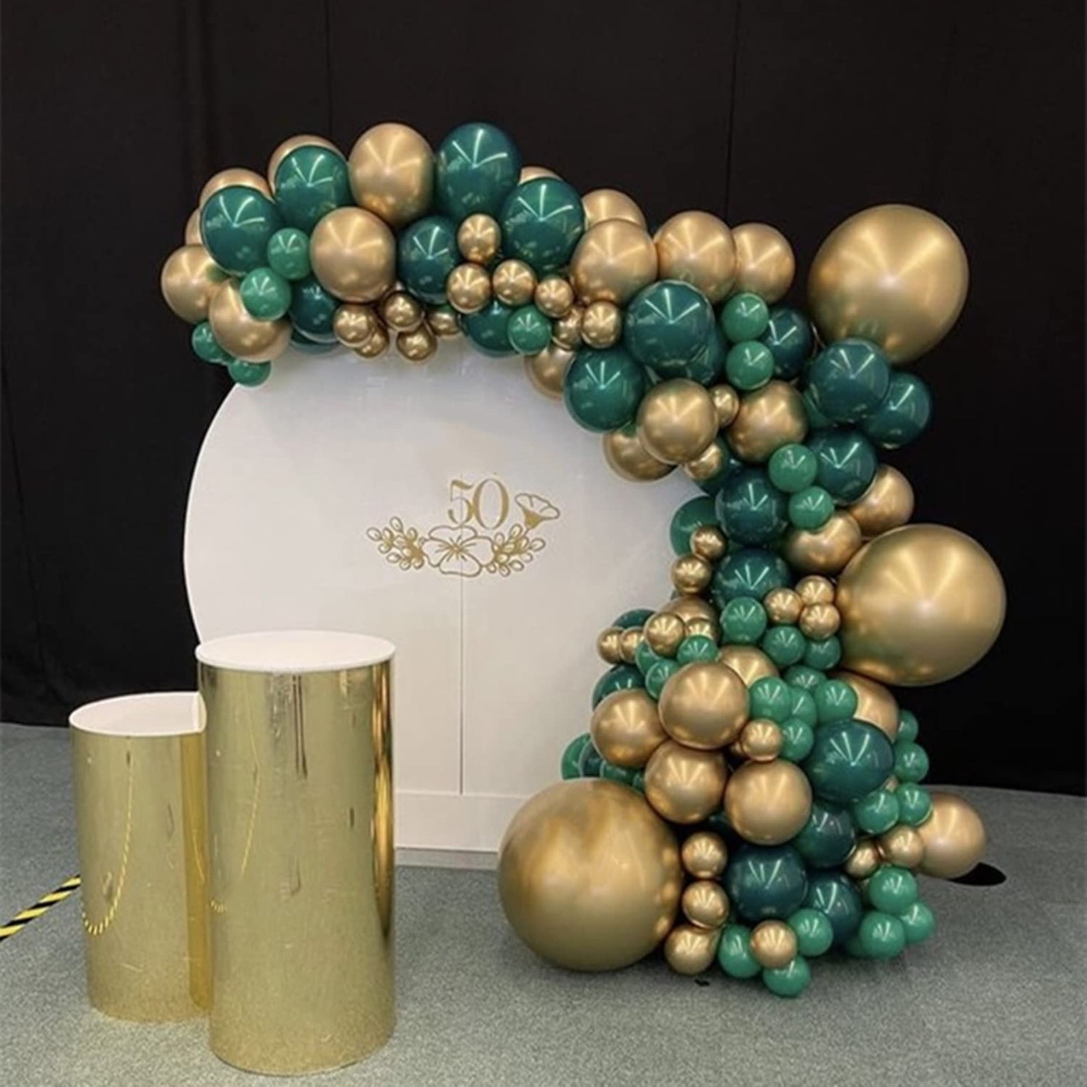 Gold and Green Balloon Arch Kit Party Decorations Gold Theme Etsy