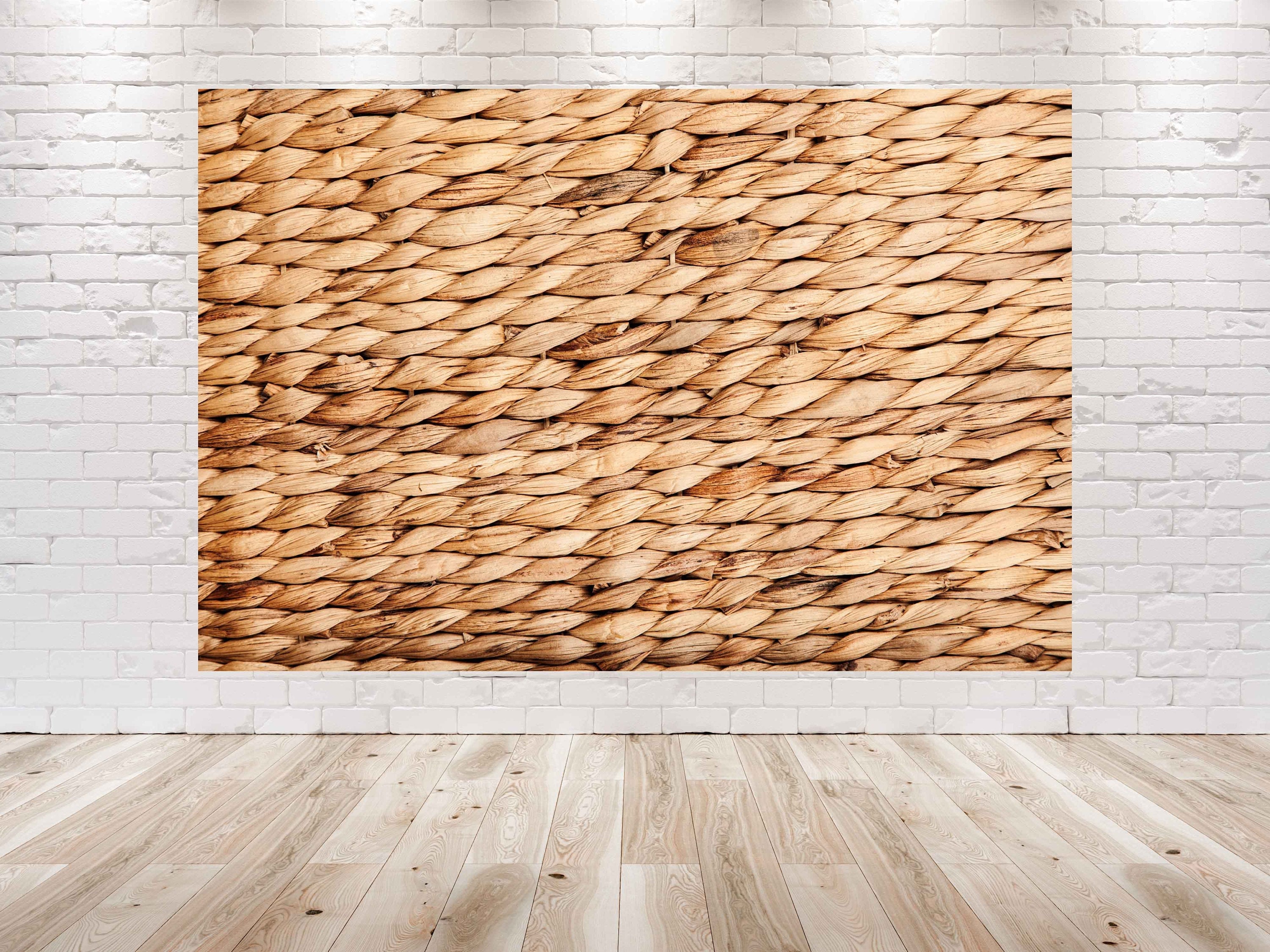 7X5 FT Woven Party Decorations Backdrop Wicker Banner Boho Party Supplies Photo Wall Poster