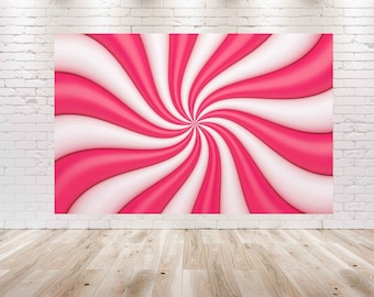 Candy Land Birthday Backdrop 7x5 FT | Lollipop Theme Party Decorations | Sweet Photo Poster