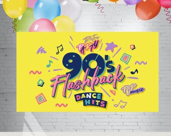 7X5FT 90's Pink Backdrop | Retro Background for Birthday or 90's Party Decorations| Disco 90's Birthday Party Photo Wall Poster