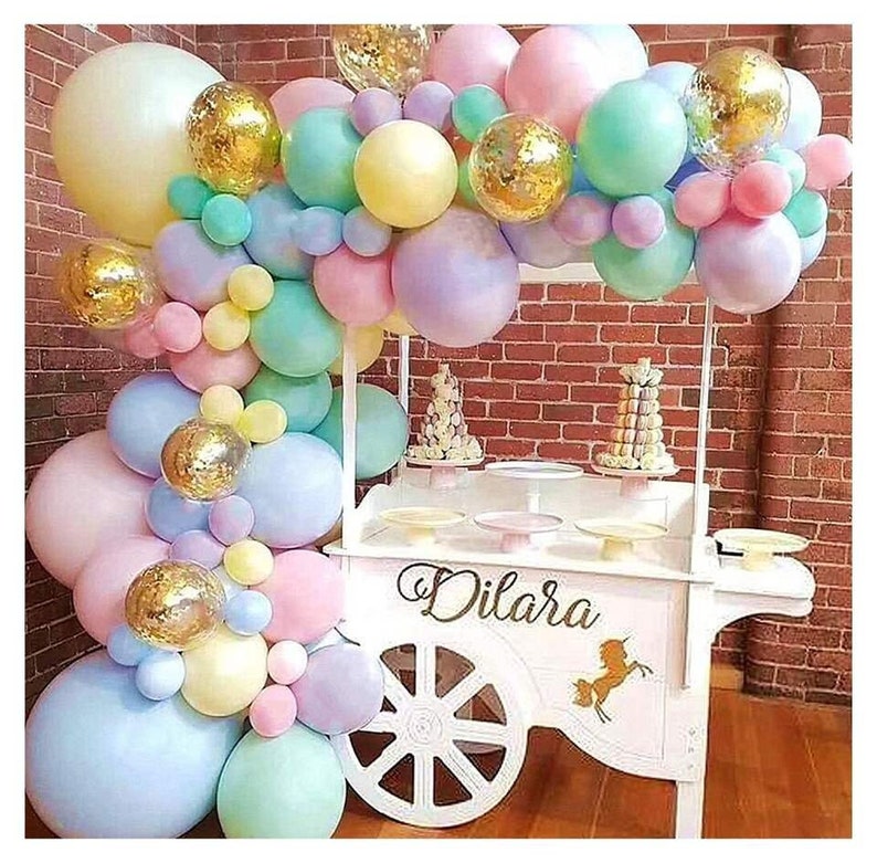 Pastel Colors Balloons Garland Birthday Party Decorations - Etsy
