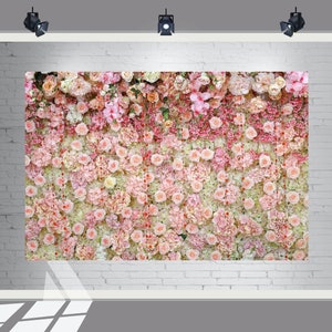 7x5FT Flowers for Wedding, Bridal Shower, Birthday Backdrop | Flowers Wall Background for Any Occasion| Floral Photo Wall Poster