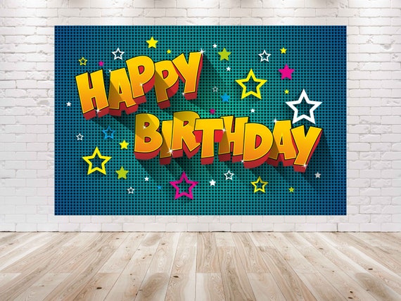 Happy birthday backdrop online