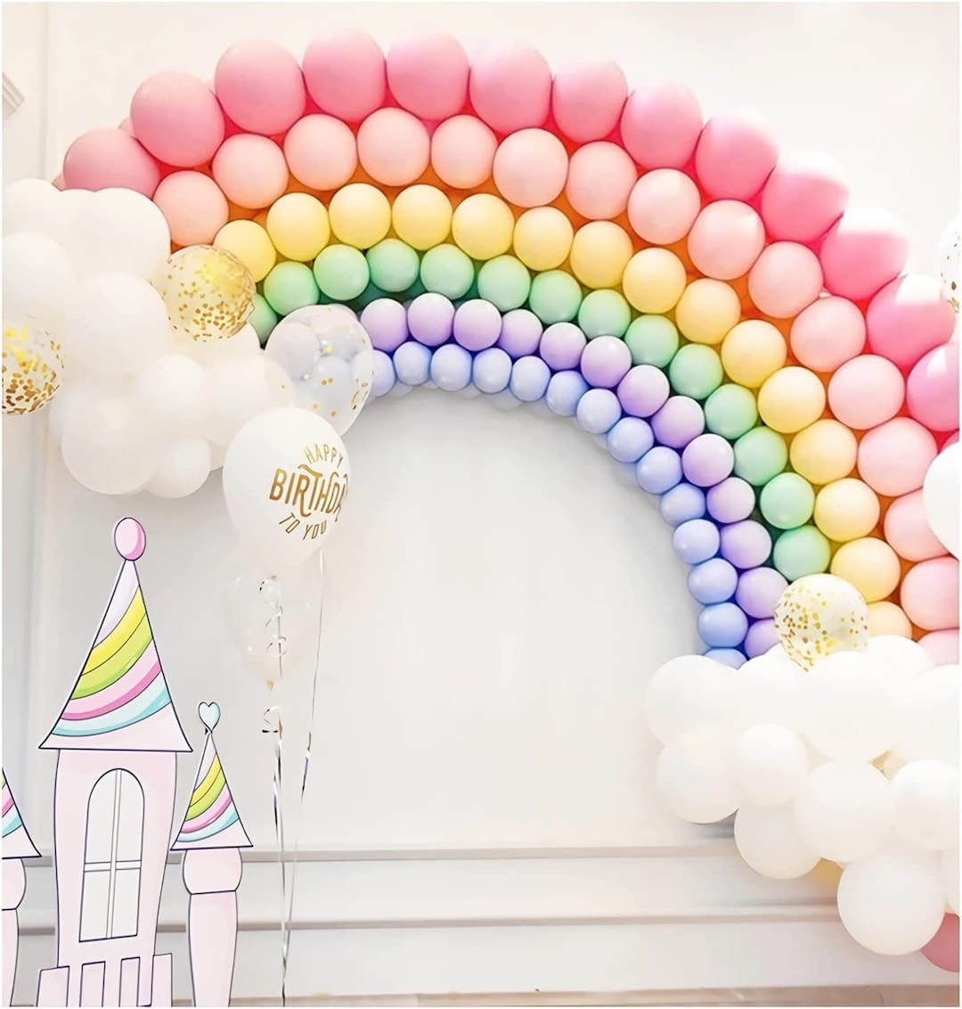 1Set arcobaleno palloncino ghirlanda arco K matrimonio festa di compleanno decorazione bambini Globos lattice palloncini battesimo Baby Shower Ball
