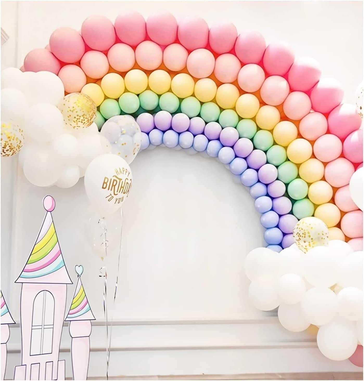 Pastel Rainbow Balloons, Pastel Rainbow 1st Birthday, Pastel Balloons 