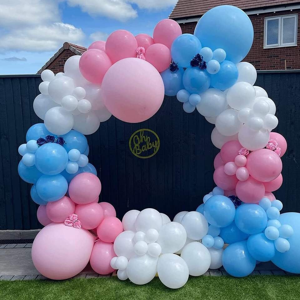 Pink Baby Shower Balloon Arch, Baby in Bloom, Baby Shower