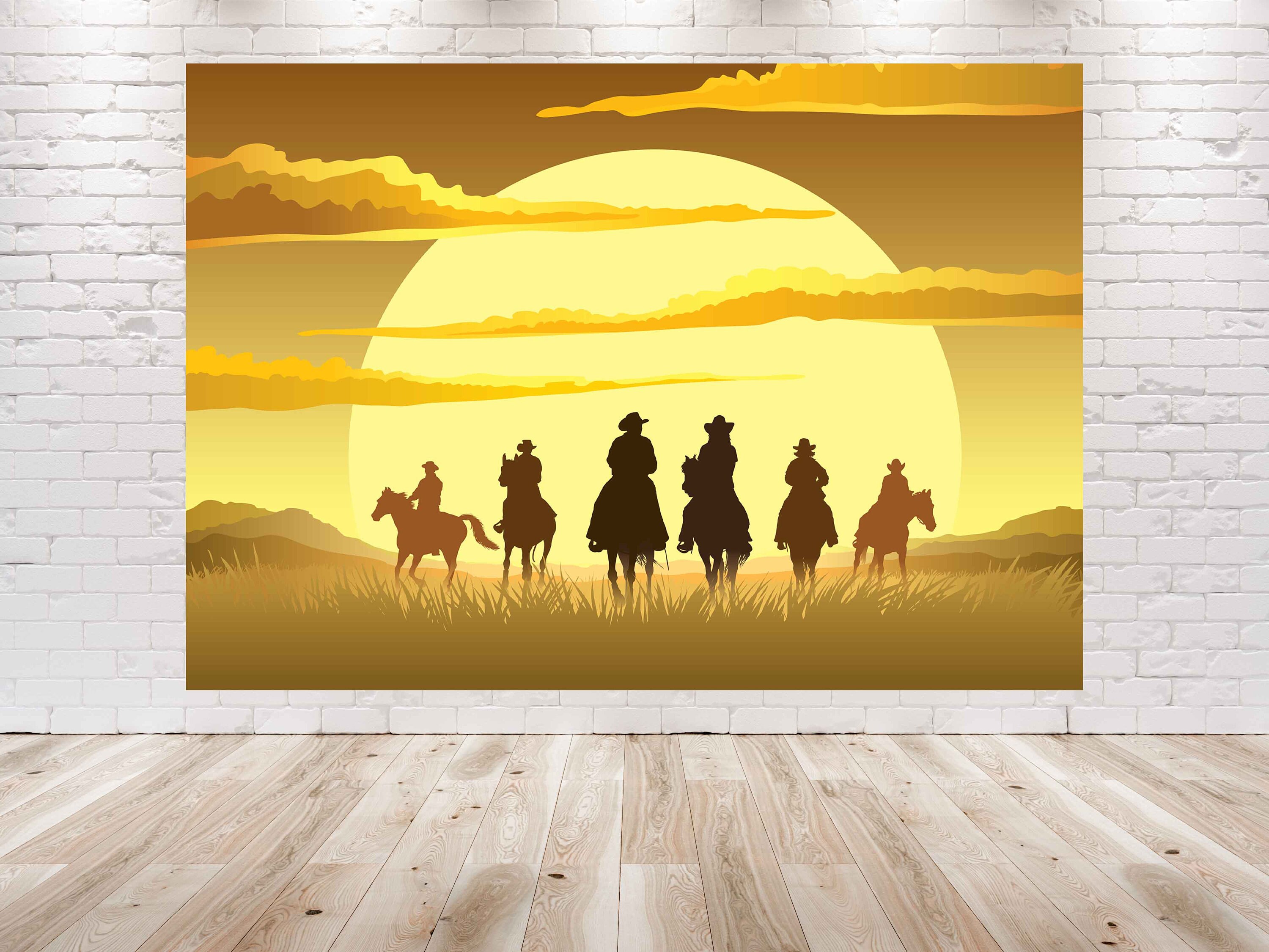 7X5FT Cowboy Birthday Party Decorations Backdrop Western Theme Background Cowgirl Birthday Wall Photo Wall Poster