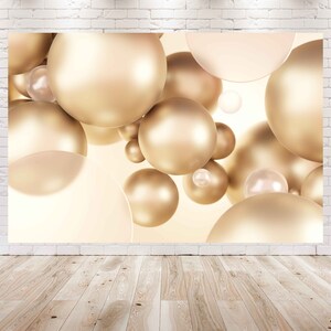7X5FT Gold Bubbles Nude Theme Birthday Party Decorations Backdrop