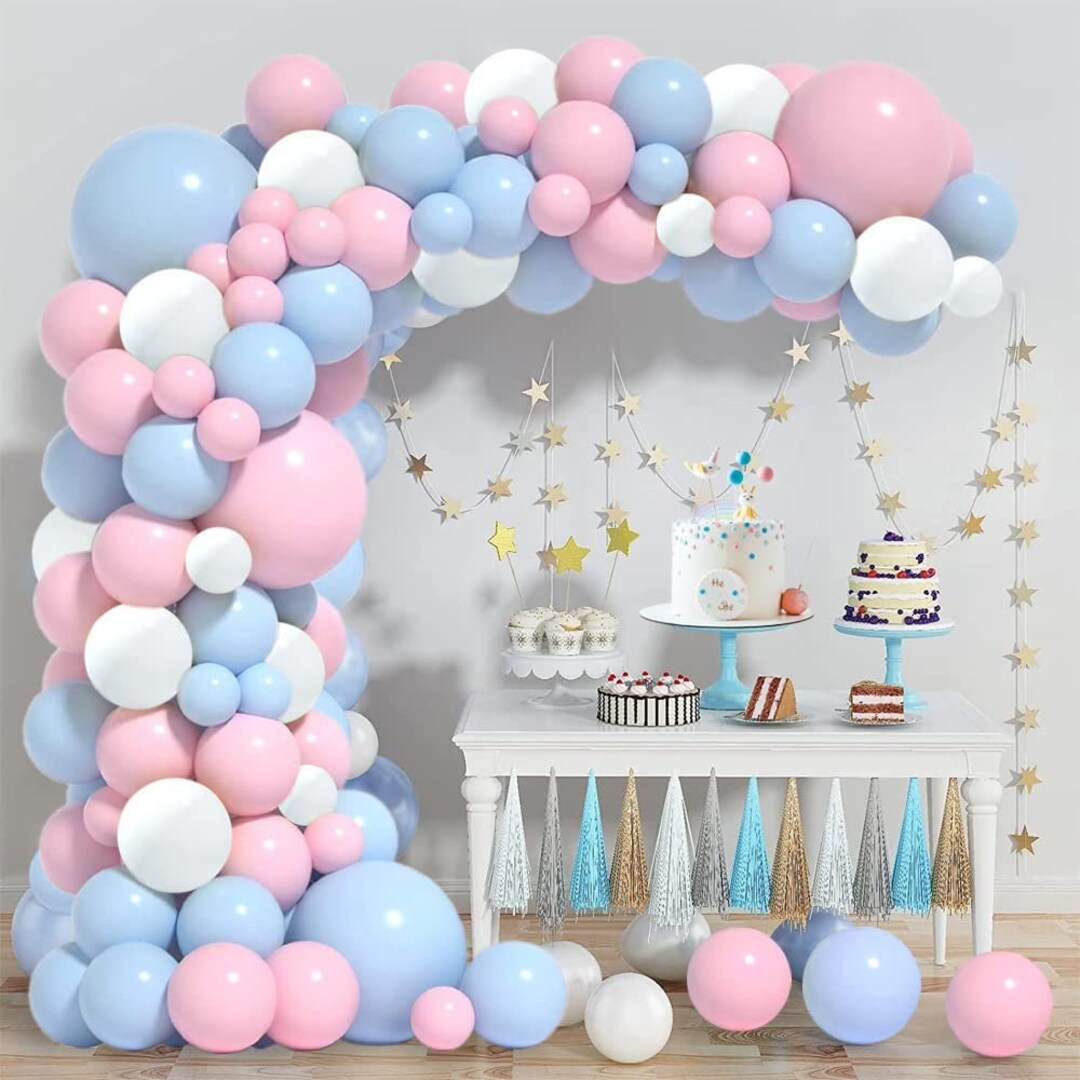 Blue and Pink Balloon Arch Kit Birthday Party Decorations - Etsy