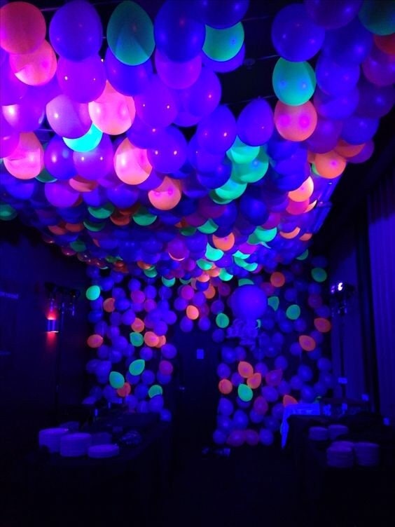 Giant Neon Balloons, 24 Inch Neon Balloons Glow in the Dark