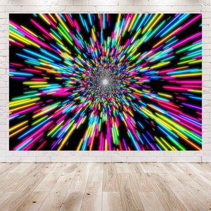 7X5FT Let&#39;s Glow Happy Birthday Party Decorations Backdrop | Planets Galaxy Theme Background | Birthday Wall Photo Wall Poster