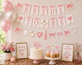 Bride to Be Banner, Pink Bridal Shower Decorations, Bachelorette Party Decor, Future Mrs Banner, Engagement Party Decorations