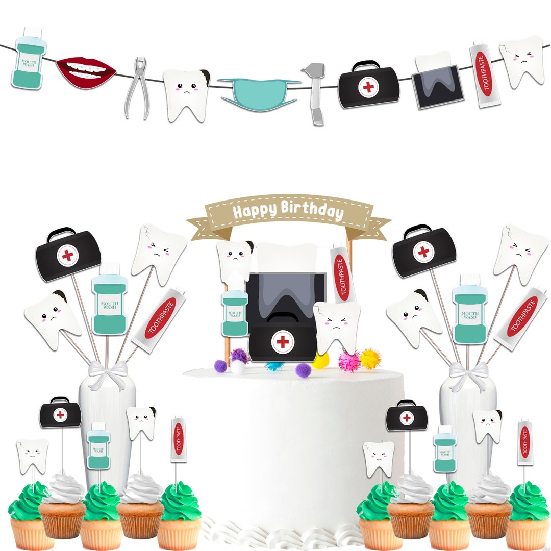 Dentist Doctor Birthday Decorations Kit , Dental Themed Party Supplies Set. Etsy