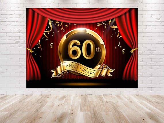 Funny 60th Birthday Party Red Banner - "Make 60 Great Again" Decor For Milestone Birthdays Or Anniversaries