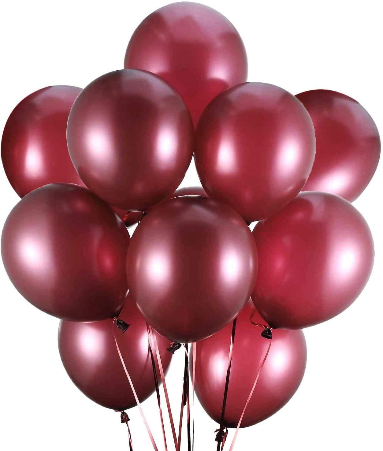 Bordeaux Ruby Doré Ballon, 30pcs Or Ballon Rouge Bordeaux Ruby Ballon  Briller Or Ballon Metallique pour Deco Fete Noel, Deco Anniversaire  Bordeaux, Decoration Mariage Rouge et Or 