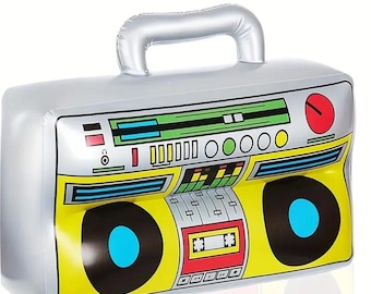 Inflatable Boombox Radio Prop: Retro 80s Party Decoration