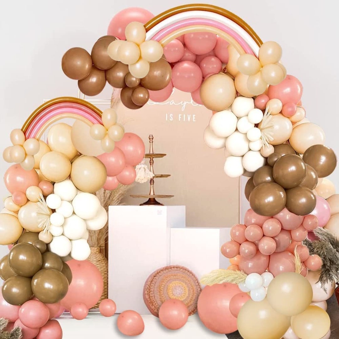 PartyWoo Ballons Colorés Arc-en-Ciel, 105 Pièces, Ballons 5