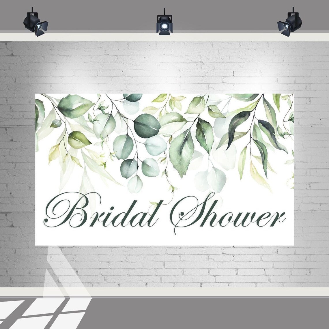 7X5FT Boho Bridal Shower Party Decorations Backdrop Banner Greenery Party Supplies Watercolor Green Bachelorette Party Photo