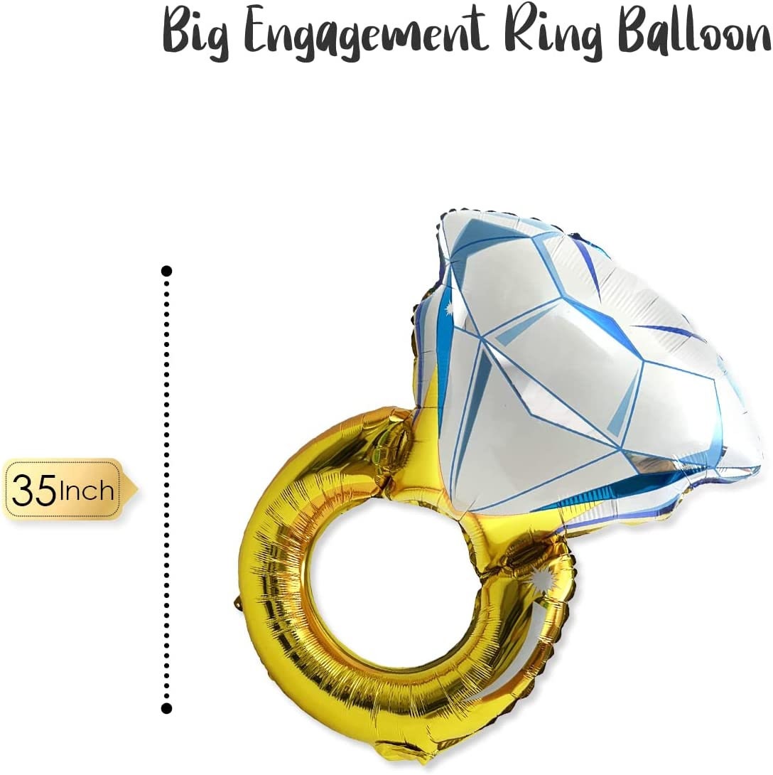 Diamond Ring Balloon Arch Kit: Blue, White & Silver Party Supplies - Etsy