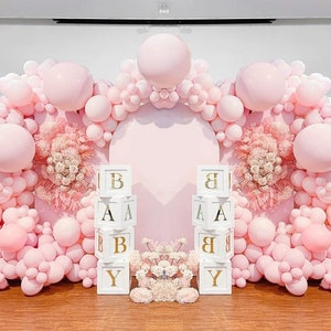 Light Pink Balloon Garland Birthday Party Decorations  | Wedding | Baby Shower | Bridal Shower Room Layout Arch Set Balloon Party Supplies