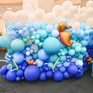 Under The Sea Balloon Arch Kit Birthday Party Decorations | Ocean Baby Shower | 1st Birthday Underwater Garland Set Party Supplies