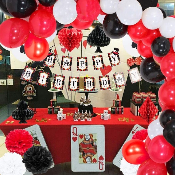 White, Red, & Black Birthday Theme for Birthday Party,Celebrations