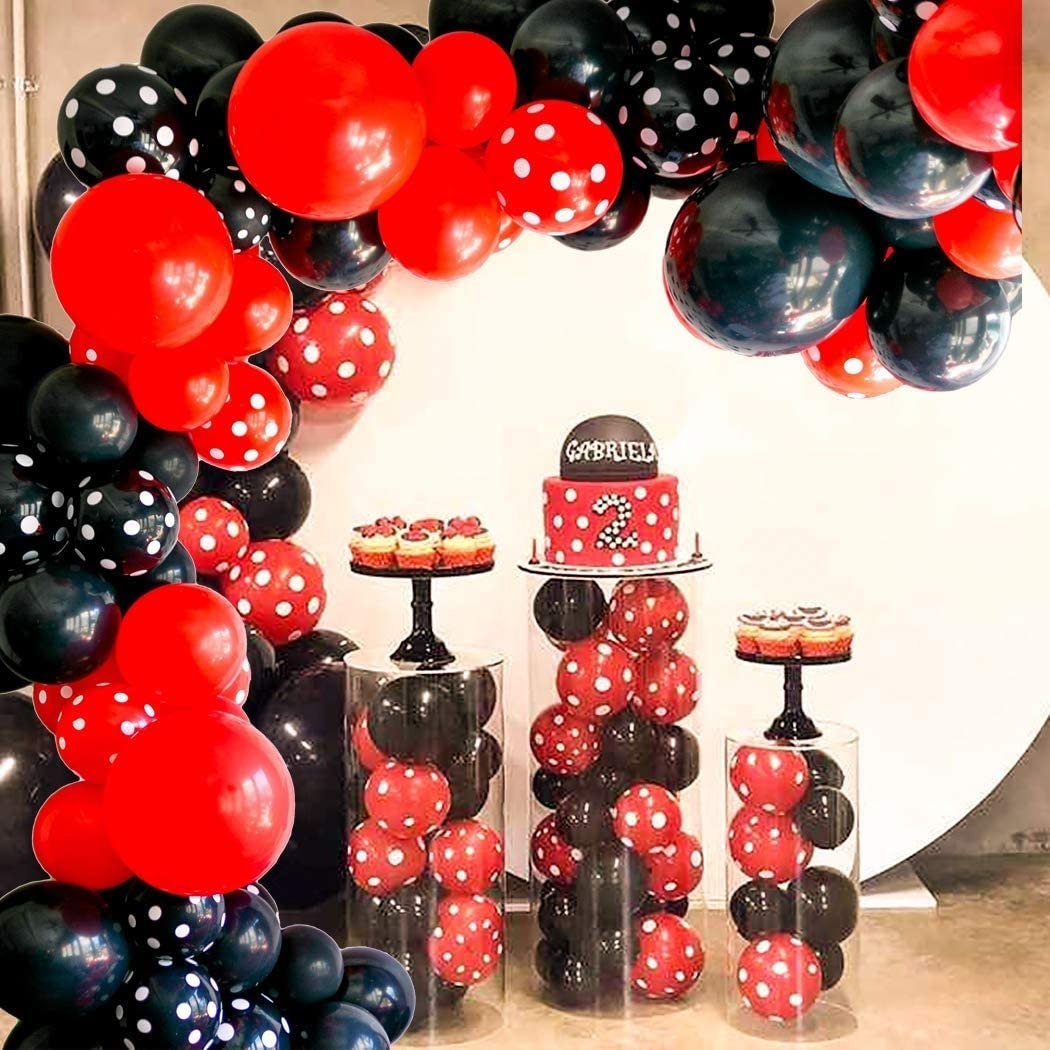 Red and Black Balloon Arch Kit Birthday Party Decorations Wedding Baby  Shower Garland Set Balloons Party Supplies 