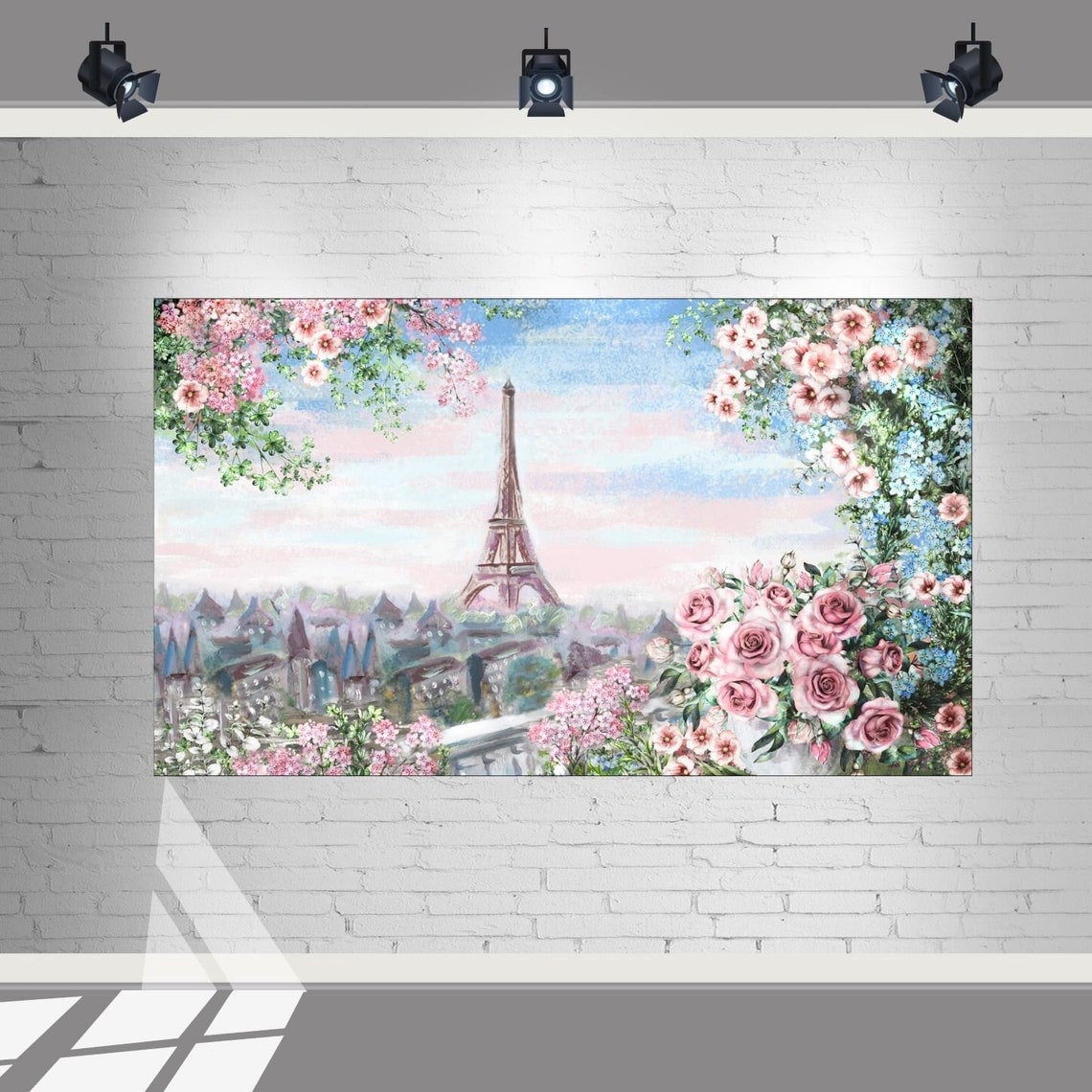 7X5 FT Paris Romance Bridal Shower Party Decorations Backdrop France Banner Party Supplies Vintage Birthday Party Photo Wall