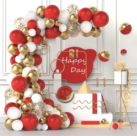 Red and gold christmas party theme Clearance