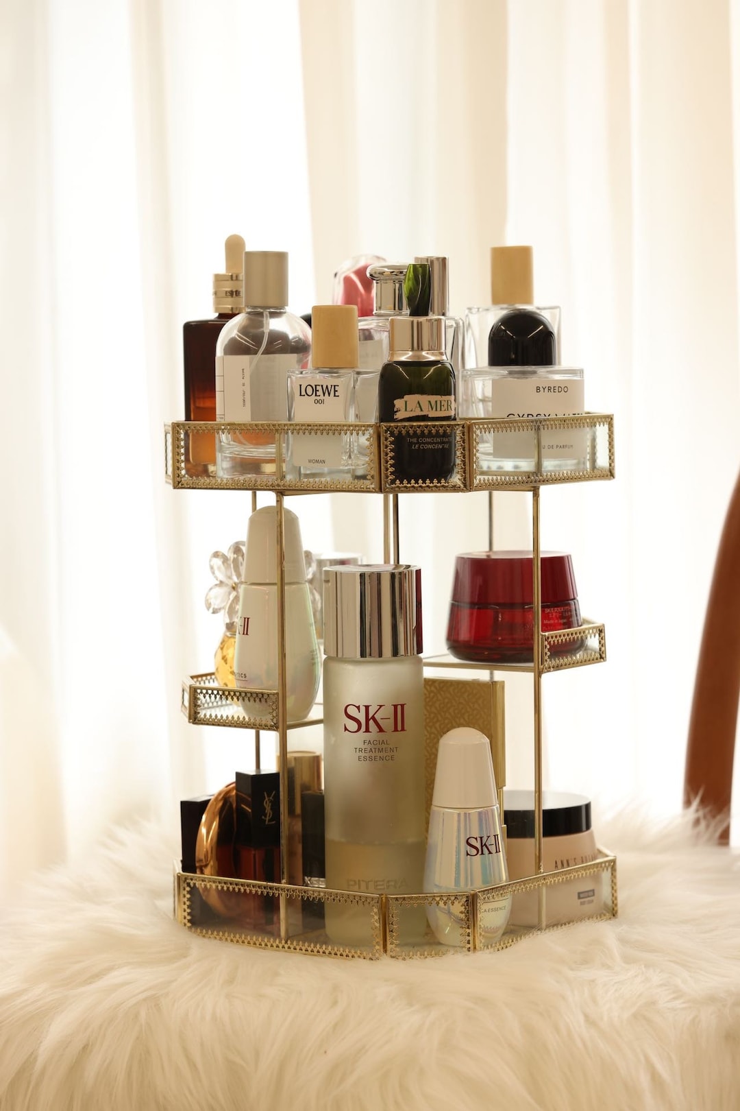 Personalized Highquality Makeup Organizer Gold Metal Frame Etsy