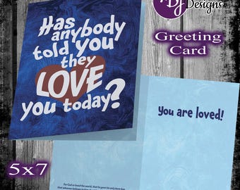 You Are Loved Greeting Card – Christian Encouragement Note (5x7)