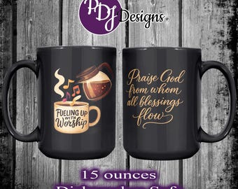 Christian Coffee Mug: Fueling Up With Worship - Hymn Music Gift