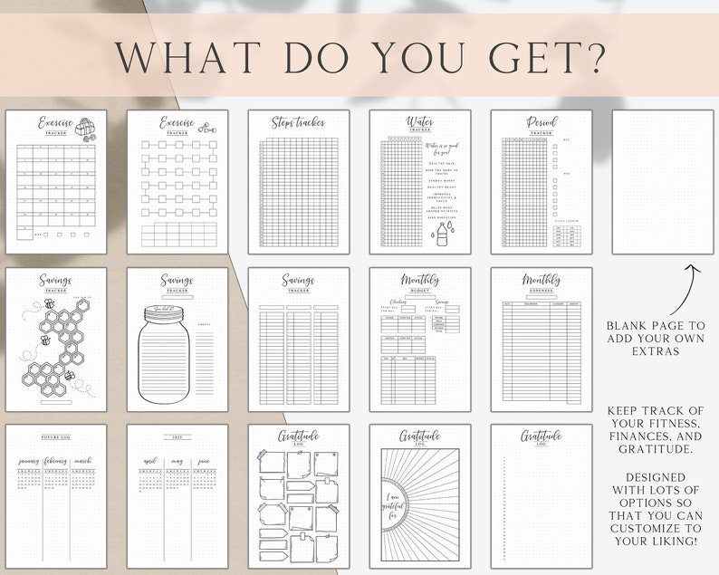 Printable Bullet Journal Bundle Bullet Journal Printables - Etsy UK