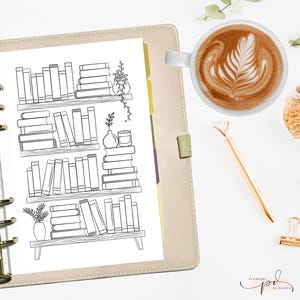 Rastreador de lectura imprimible, rastreadores de libros, registro de lectura para estantería, rastreadores de bullet journal, reto de lectura de 50 y 100 libros, plantillas de Bujo imagen 7