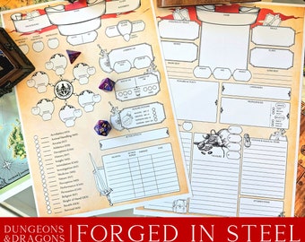 Roll For Initiative! Dungeons and Dragons Printable Character Sheets PDF, Tabletop RPG Printable, Dungeons & Dragons Tabletop